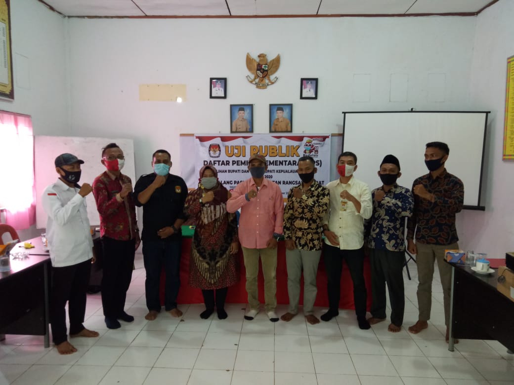 Musyawarah Uji Publik Daftar Pemilihan Sementara (DPS) Pemilihan Bupati Dan Wakil Bupati Kepulauan Meranti  Tahun 2020